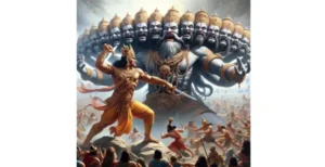 Lord Shri Rama killing Ravana