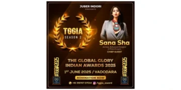 Sana Sha to Grace The Global Glory Indian Awards 2025 as Esteemed Chief Guest
